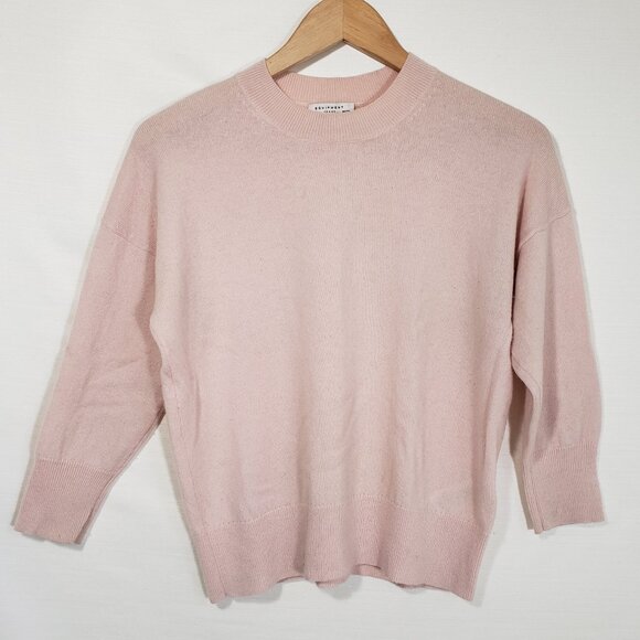 Equipment Femme  Melanie Wool Cashmere Crewneck Sweater Charm Pink Size XS $275 - Picture 9 of 11
